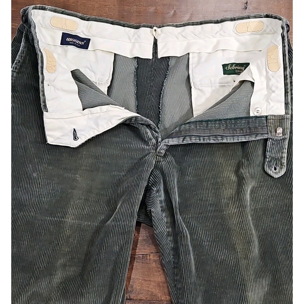 Vintage 1970-80's Higgins Made In USA Sebring Collection Olive Corduroy 37×31